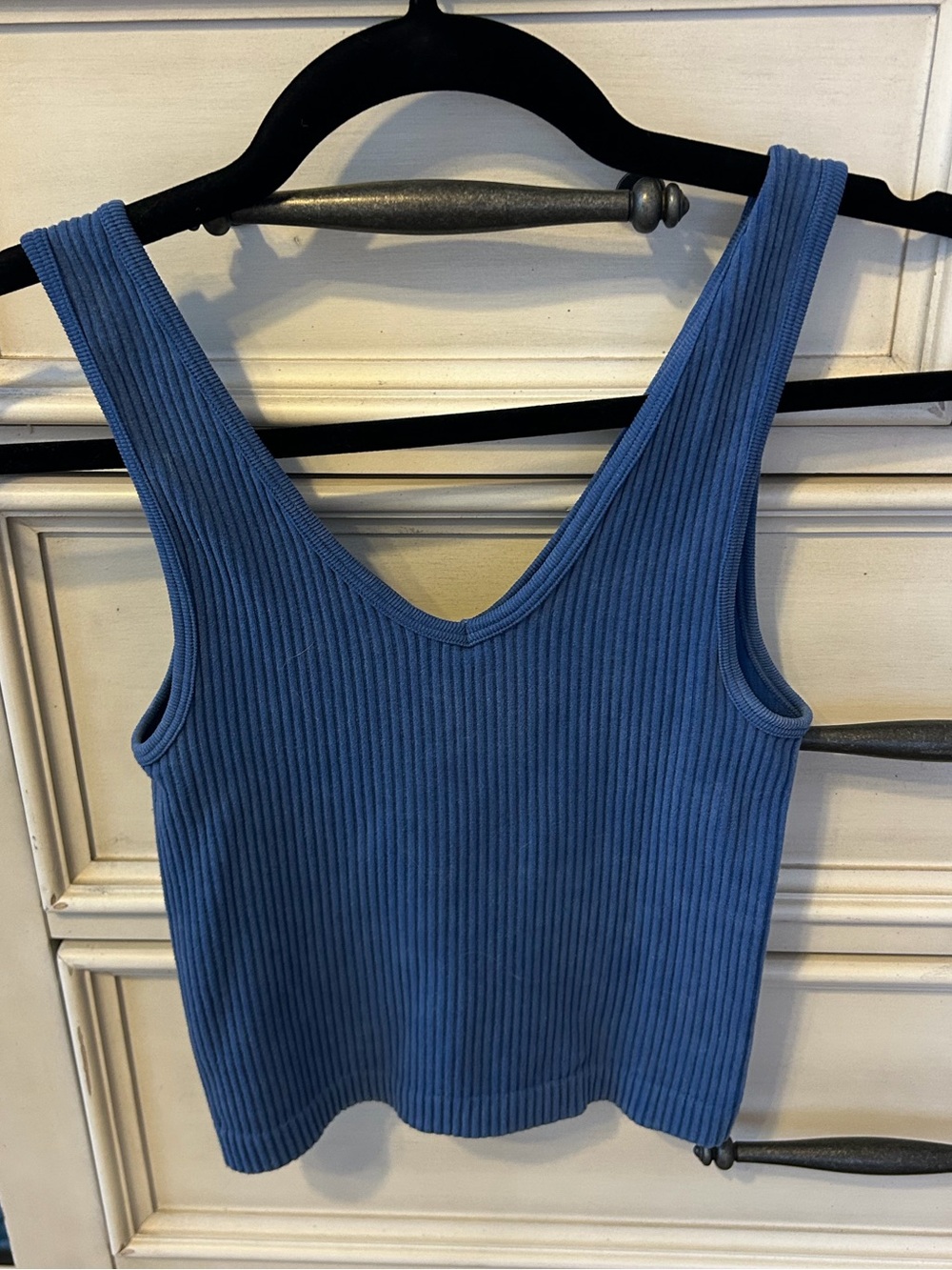 Blue gypsy and jade ribbed tank top